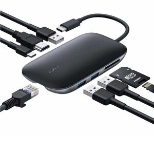 Aukey CB-C68- 7 In 1 Adapter 3 USB 3.0 Ports-SD & Micro SD SLOTS- HDMI -C Port